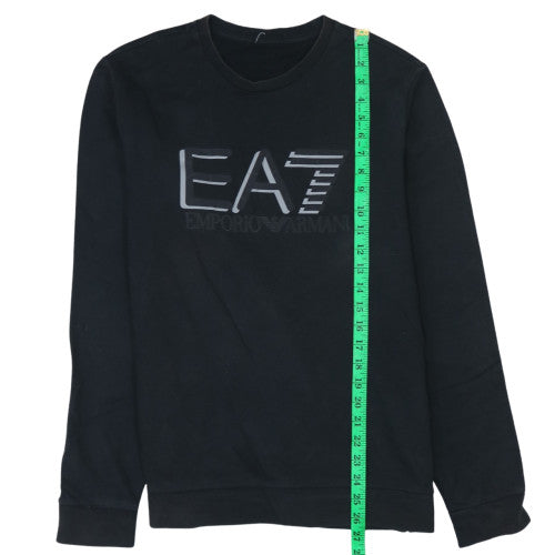 Emporio Armani Men’s Black Crew Neck Logo Sweatshirt Size M