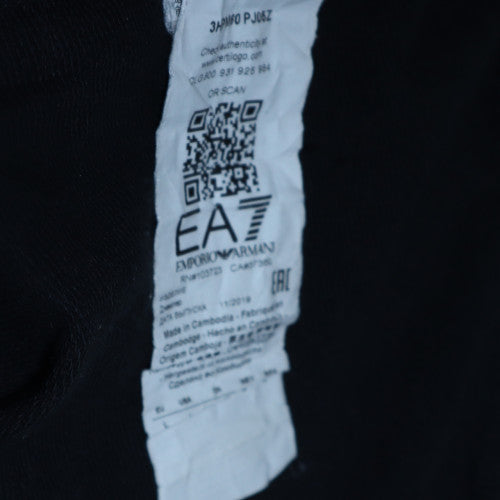 Emporio Armani Men’s Black Crew Neck Logo Sweatshirt Size M