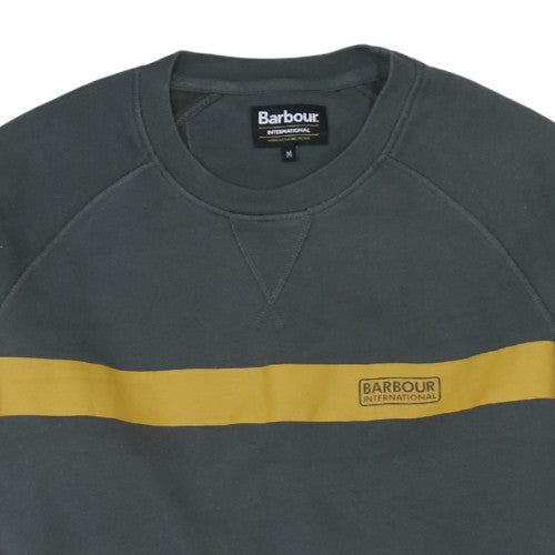 Barbour Mens Grey Logo Crew Neck Sweatshirt M