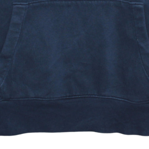 Hollister Men's Blue Pullover Hoodie M Logo Fleece Sweatshirt