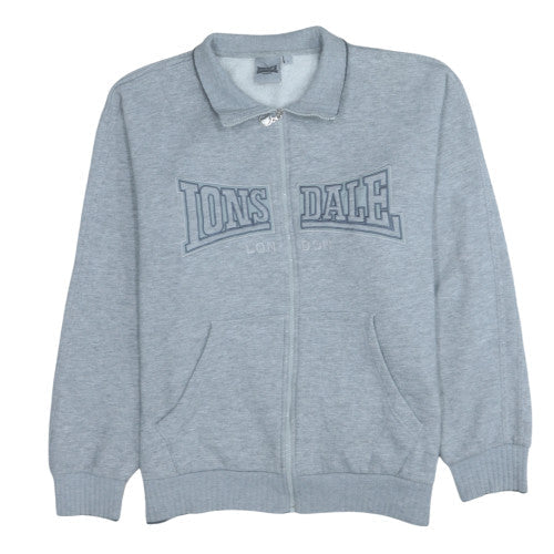 Lonsdale Men’s Grey Full Zip Fleece Track Jacket Size L