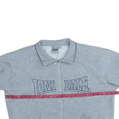 Lonsdale Men’s Grey Full Zip Fleece Track Jacket Size L