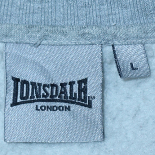Lonsdale Men’s Grey Full Zip Fleece Track Jacket Size L
