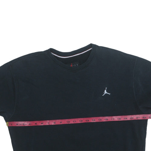 Jordan Men's Black Crew Neck Sweatshirt Size S Cotton Blend