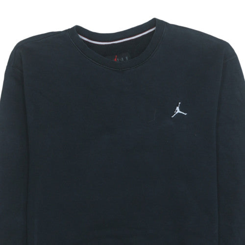 Jordan Men's Black Crew Neck Sweatshirt Size S Cotton Blend