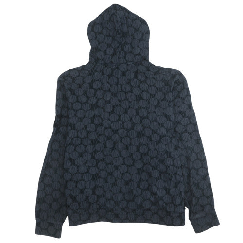 Nike Mens Black Full Zip Hooded Sweatshirt L Geometric Pattern