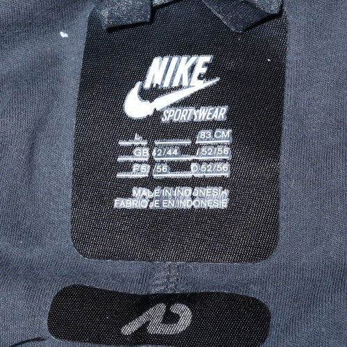 Nike Mens Black Full Zip Hooded Sweatshirt L Geometric Pattern
