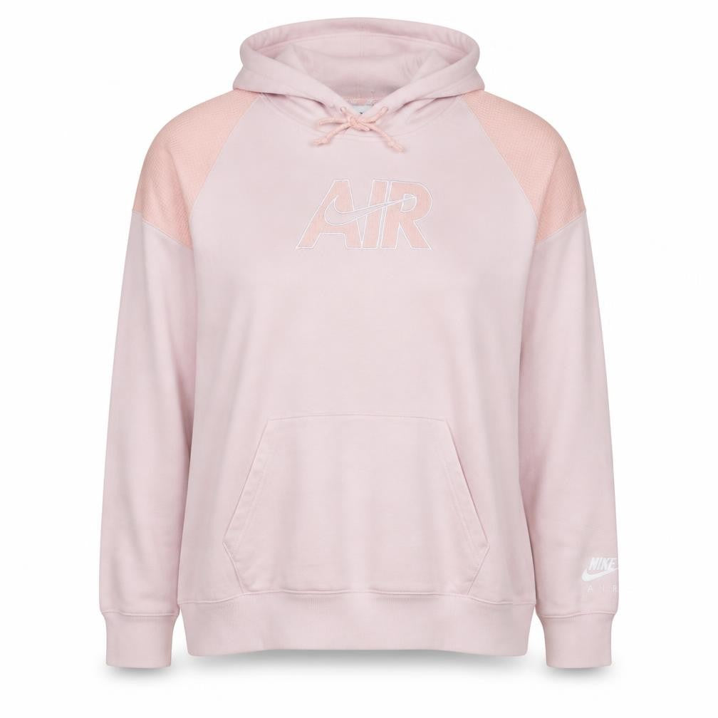 Nike Womens Pink Pullover Hoodie XL Cotton Blend Air Logo Sweatshirt
