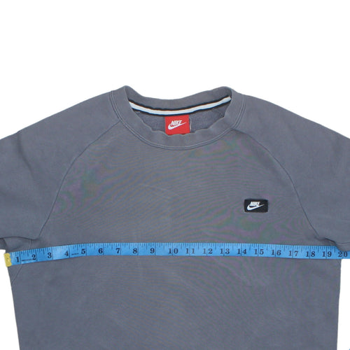 Nike Men's Grey Crew Neck Long Sleeve Pullover Sweatshirt S