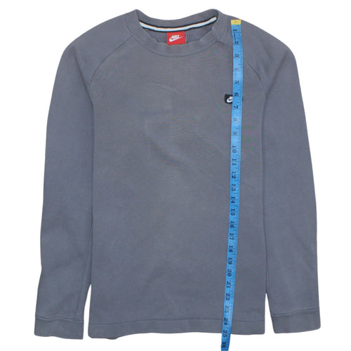 Nike Men's Grey Crew Neck Long Sleeve Pullover Sweatshirt S