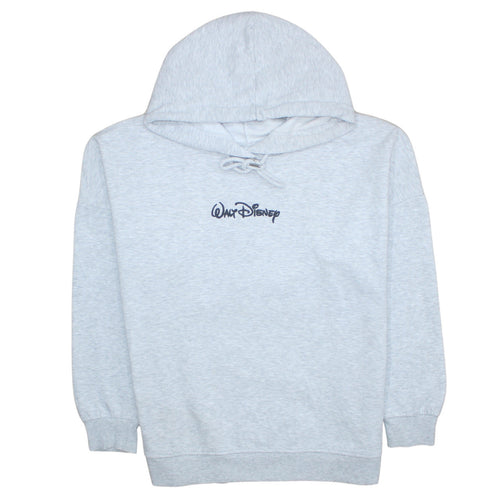 Disney Mickey & Friends Grey Hoodie Women M 12-14 Pullover Sweatshirt