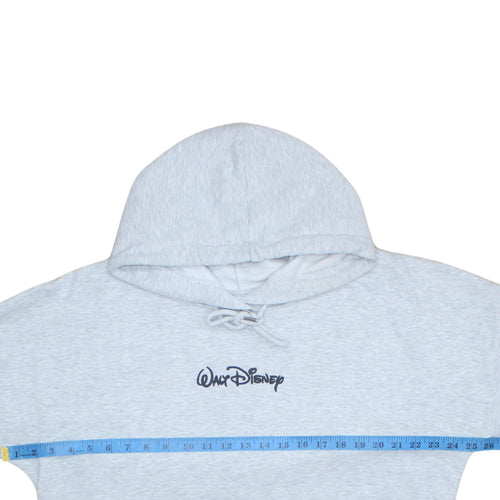 Disney Mickey & Friends Grey Hoodie Women M 12-14 Pullover Sweatshirt