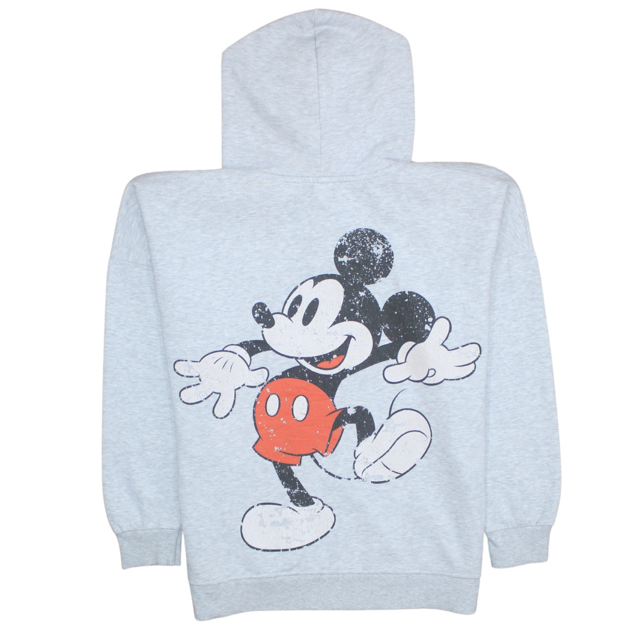 Disney Mickey & Friends Grey Hoodie Women M 12-14 Pullover Sweatshirt