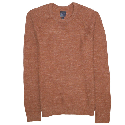 GAP Men's Brown Cotton Crew Neck Pullover Jumper Size M