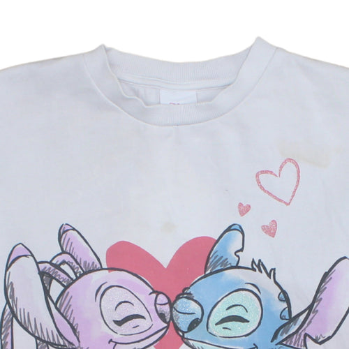 Disney Teens Pink Gradient Stitch & Angel Sweatshirt 13-14Y Pullover
