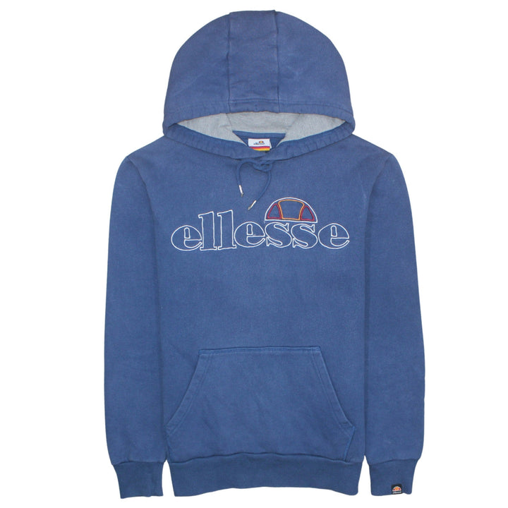 Ellesse Men's Blue Pullover Hoodie M Embroidered Logo Sports Style
