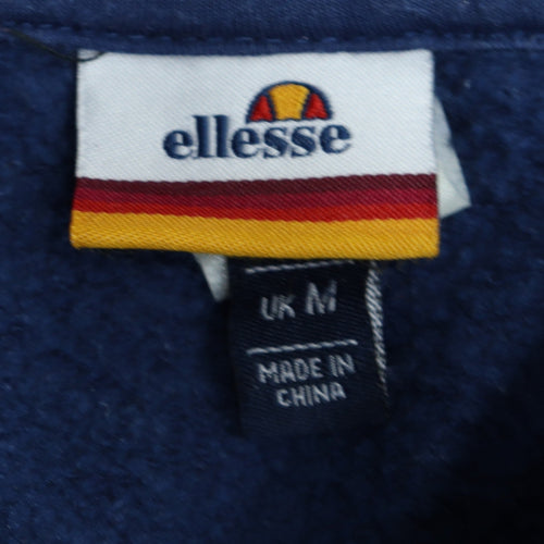 Ellesse Men's Blue Pullover Hoodie M Embroidered Logo Sports Style