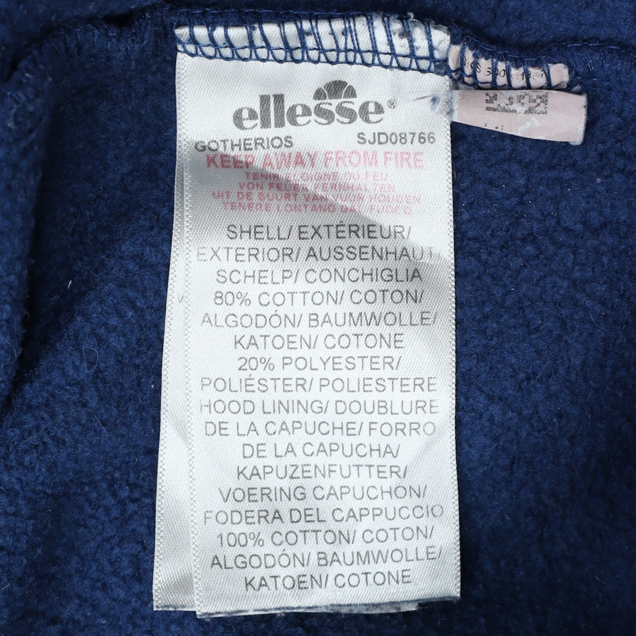 Ellesse Men's Blue Pullover Hoodie M Embroidered Logo Sports Style