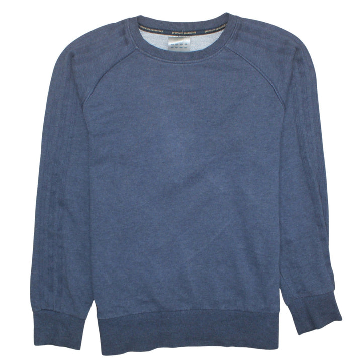 Adidas Men's Blue Crew Neck Fleece Pullover Sweatshirt Size M