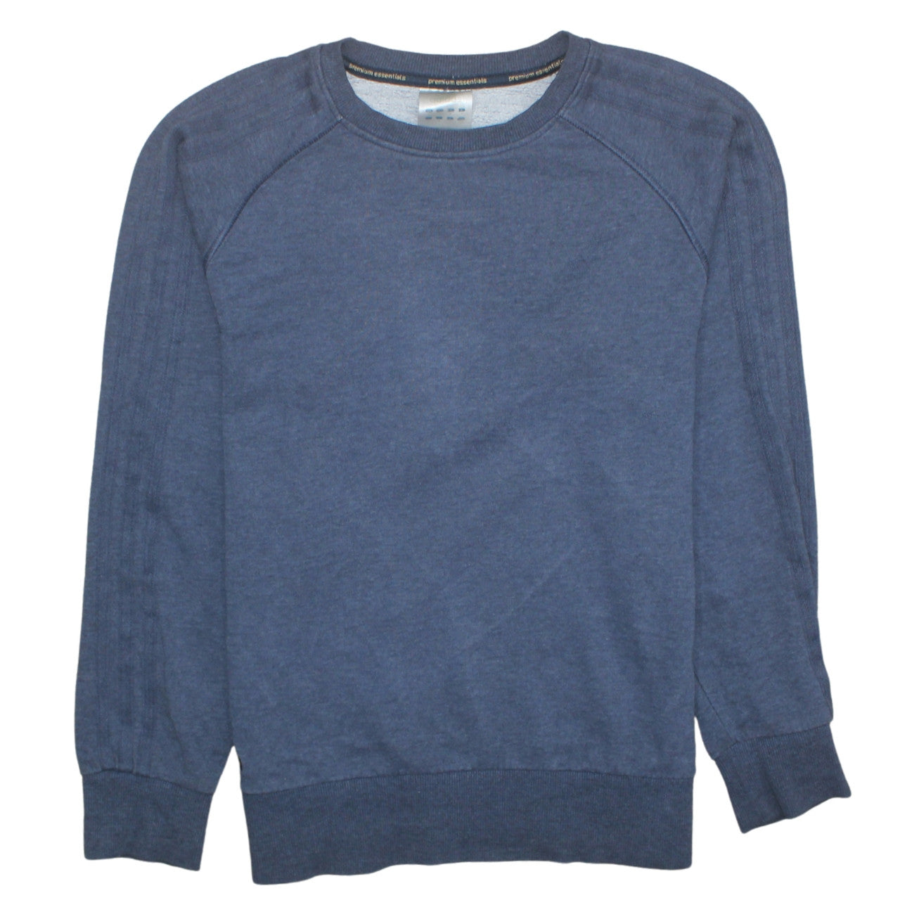 Adidas Men's Blue Crew Neck Fleece Pullover Sweatshirt Size M