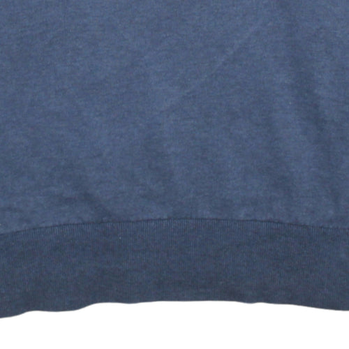 Adidas Men's Blue Crew Neck Fleece Pullover Sweatshirt Size M