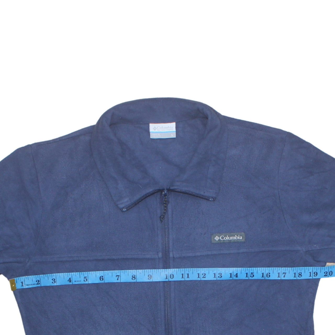 Columbia Womens Blue Fleece Full Zip Jacket Size L Outdoor Wear