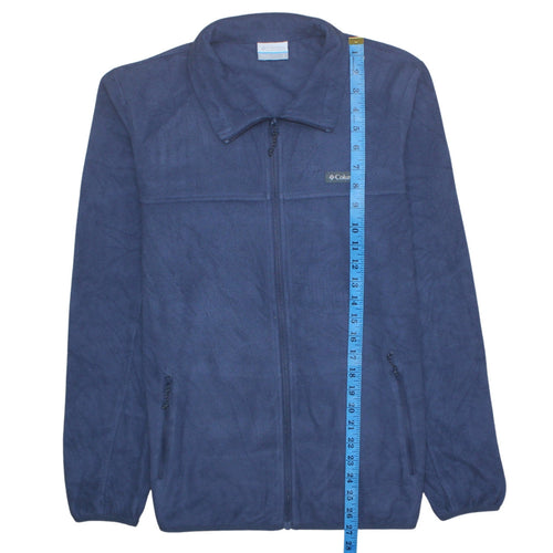 Columbia Womens Blue Fleece Full Zip Jacket Size L Outdoor Wear