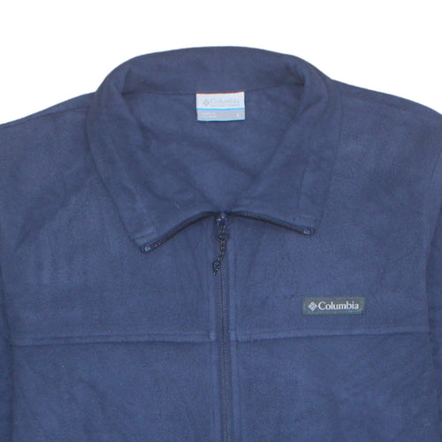 Columbia Womens Blue Fleece Full Zip Jacket Size L Outdoor Wear