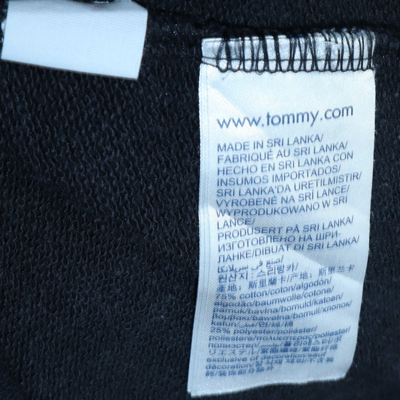 Tommy Hilfiger Men's Black Logo Sleeve Pullover Sweatshirt Medium