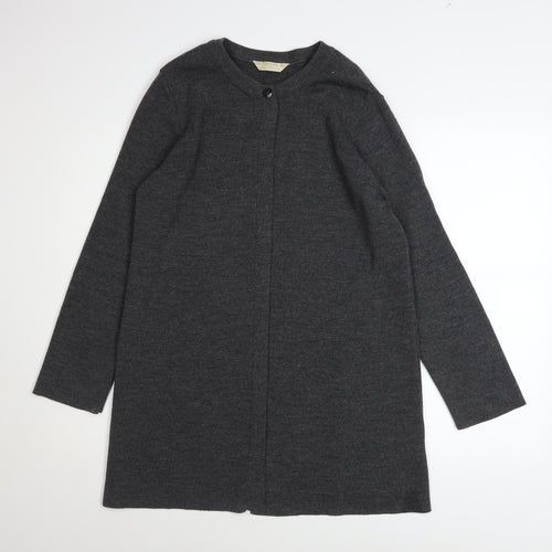 Marks & Spencer Women’s Grey Merino Wool Blend Longline Cardigan UK 12