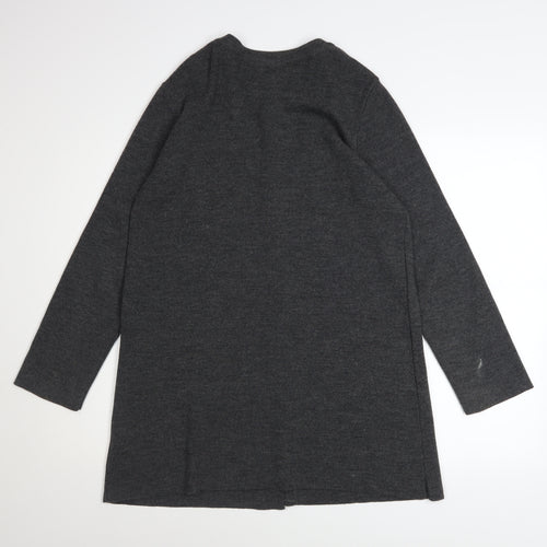 Marks & Spencer Women’s Grey Merino Wool Blend Longline Cardigan UK 12