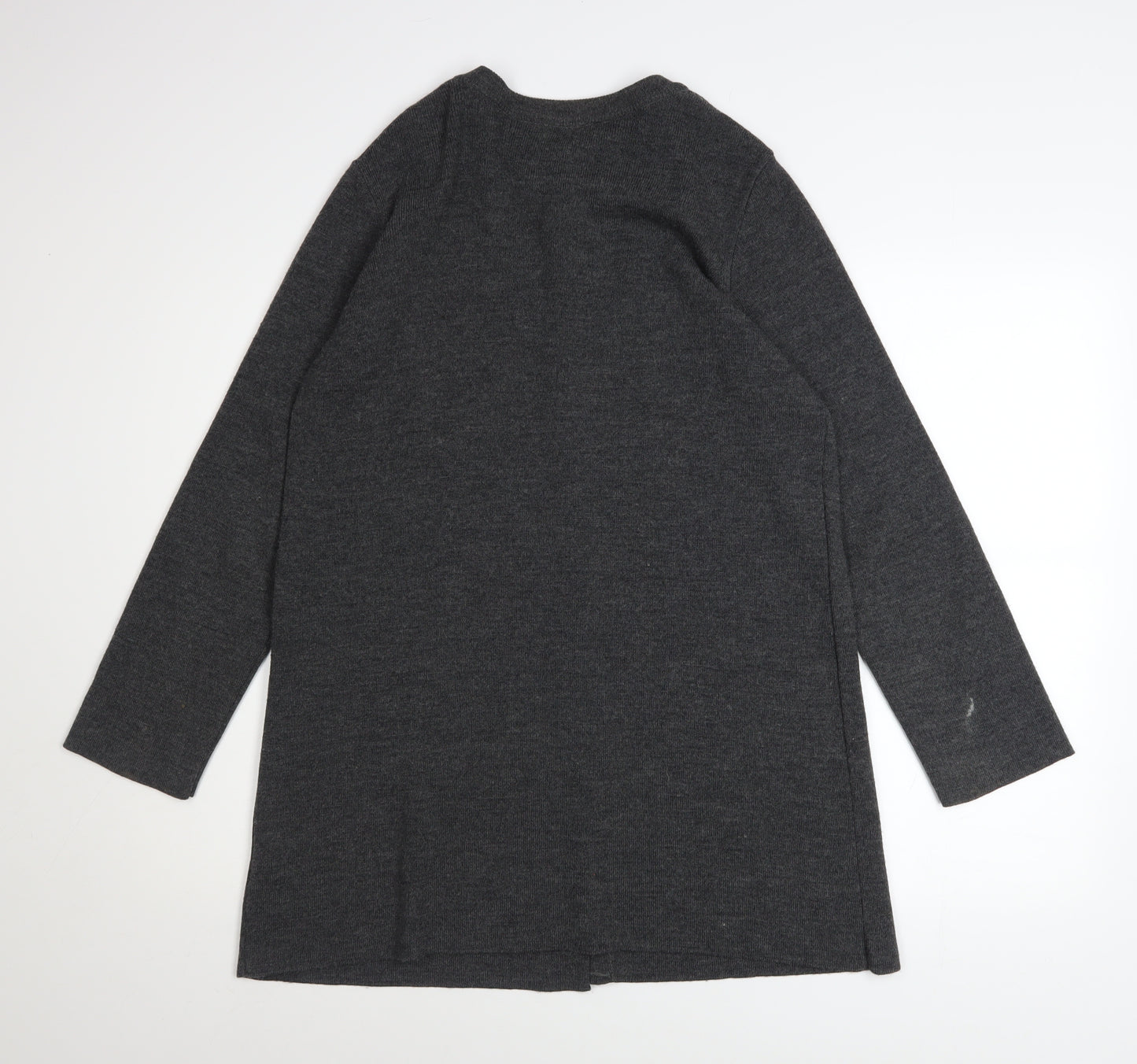 Marks & Spencer Women’s Grey Merino Wool Blend Longline Cardigan UK 12