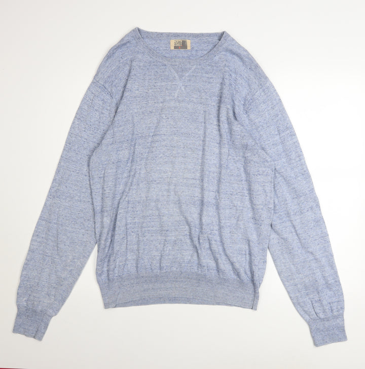 Marks and Spencer North Coast Men’s Blue Cotton Crew Neck Jumper L