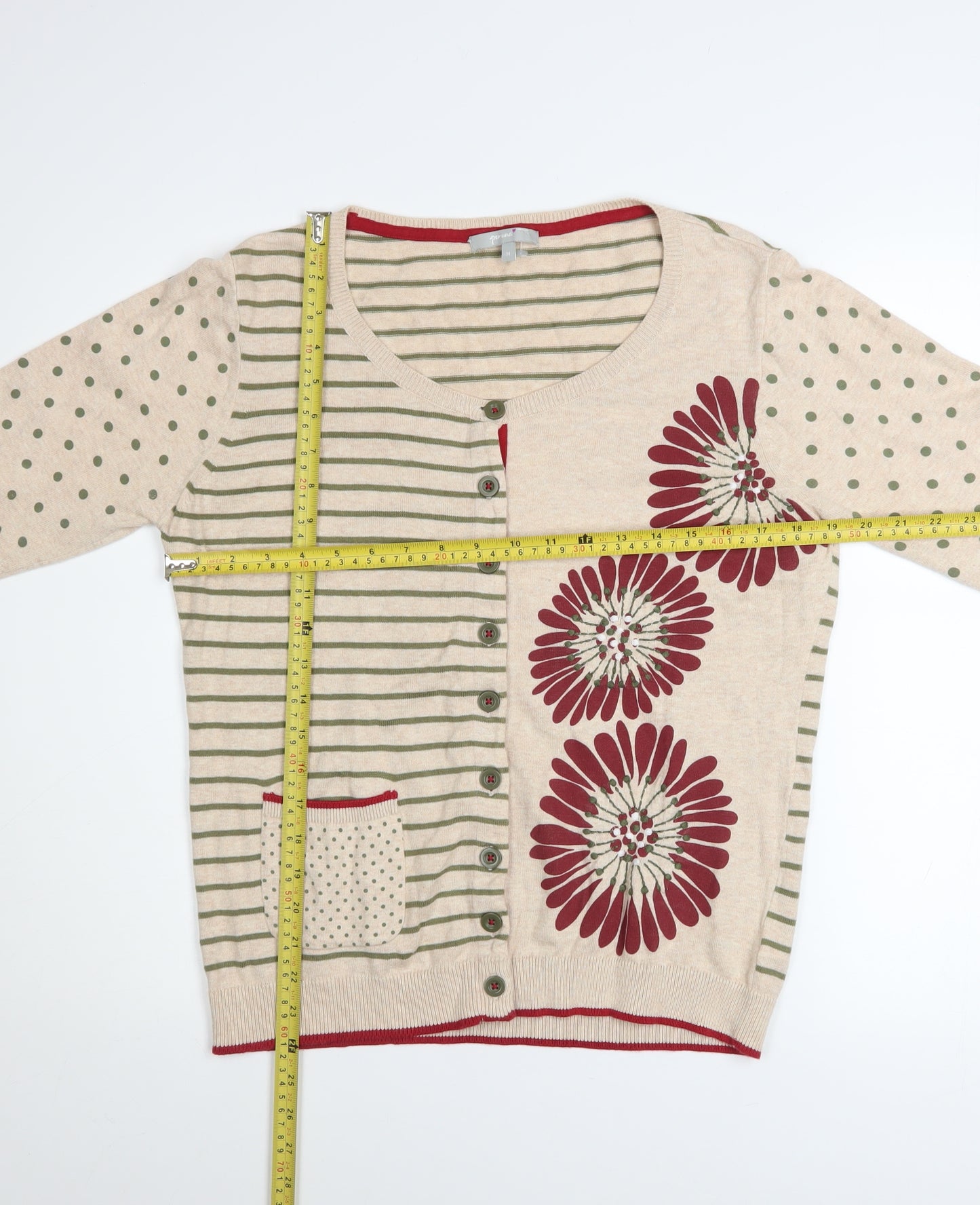 Marks and Spencer Per Una Women’s Beige Floral Cardigan Size 14