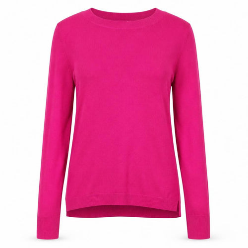 Principles Women Pink Crew Neck Long Sleeve Acrylic Jumper Size 12