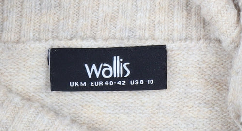 Wallis Women’s Beige Roll Neck Knit Pullover Jumper Size M
