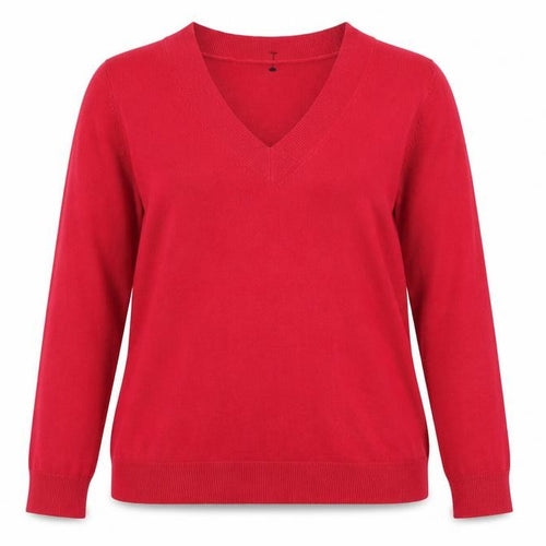BHS Women's Pink V-Neck Long Sleeve Acrylic Jumper Size 14