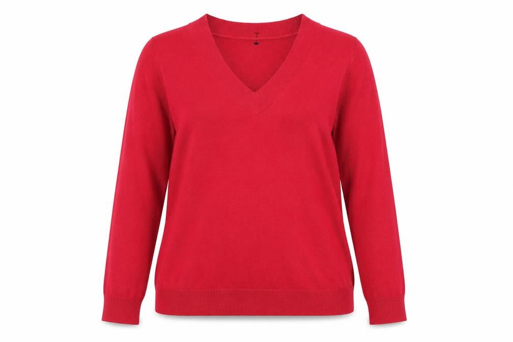 BHS Women's Pink V-Neck Long Sleeve Acrylic Jumper Size 14