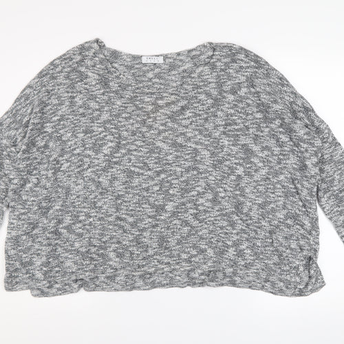 Swell Women Grey Cotton Relaxed Fit Knit Pullover Jumper Size 14