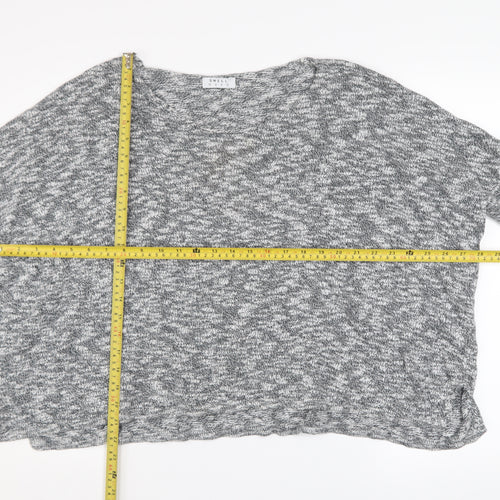 Swell Women Grey Cotton Relaxed Fit Knit Pullover Jumper Size 14