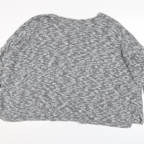 Swell Women Grey Cotton Relaxed Fit Knit Pullover Jumper Size 14