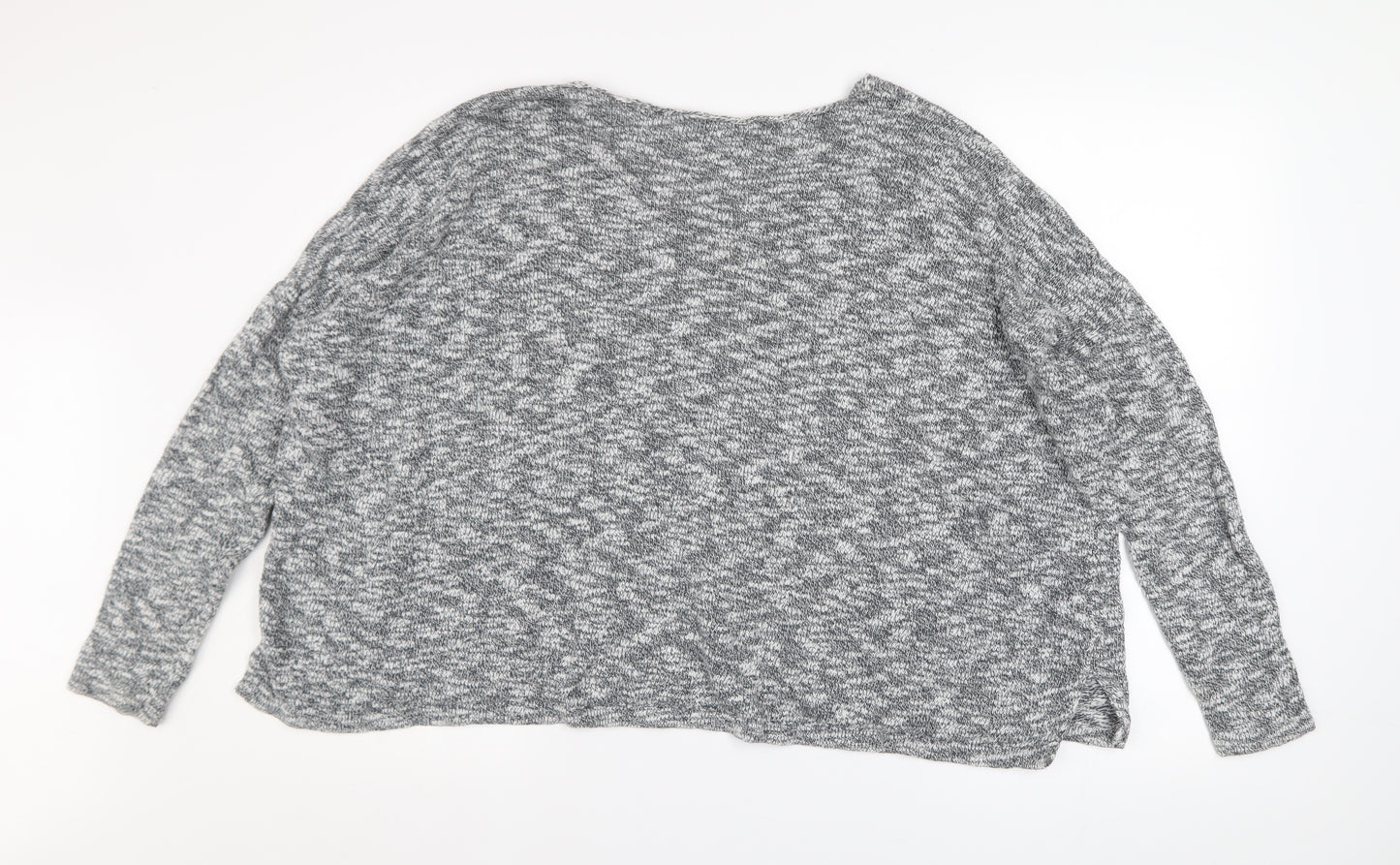 Swell Women Grey Cotton Relaxed Fit Knit Pullover Jumper Size 14