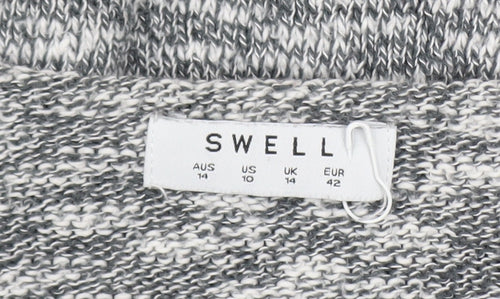 Swell Women Grey Cotton Relaxed Fit Knit Pullover Jumper Size 14