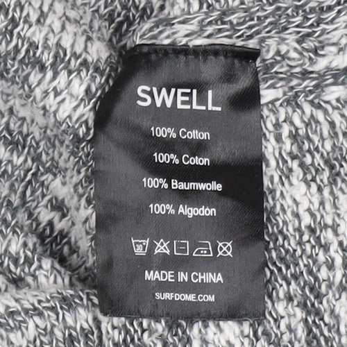 Swell Women Grey Cotton Relaxed Fit Knit Pullover Jumper Size 14