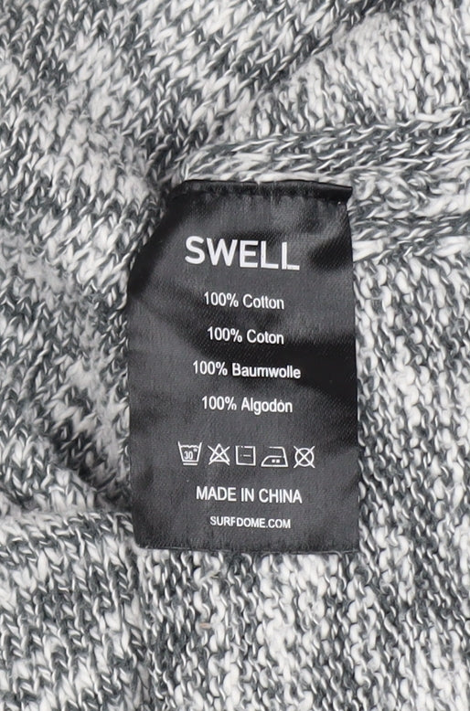 Swell Women Grey Cotton Relaxed Fit Knit Pullover Jumper Size 14