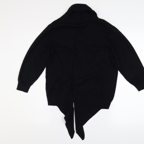 Femme Women's Black L Open Front Knit Cardigan Jumper