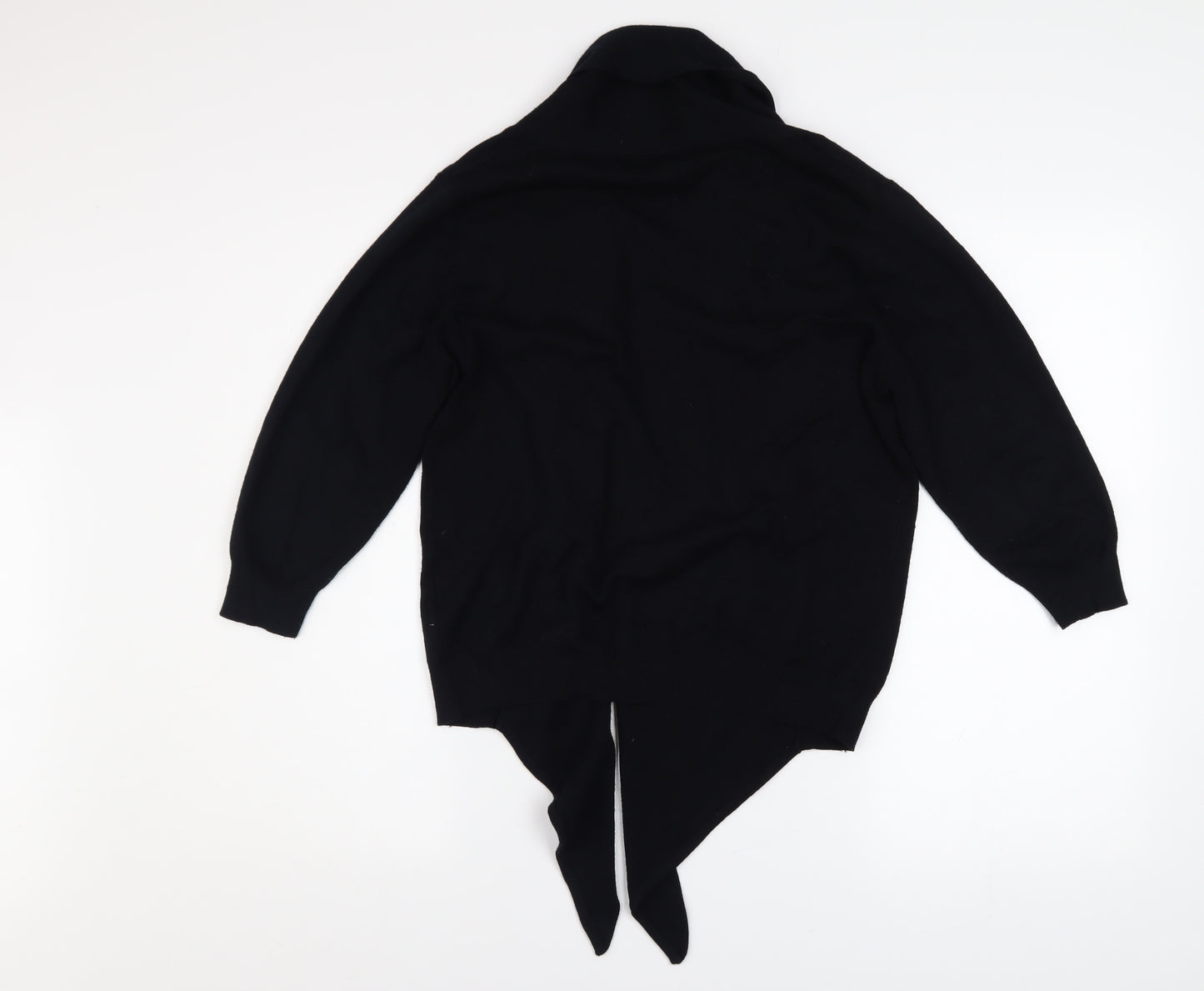 Femme Women's Black L Open Front Knit Cardigan Jumper