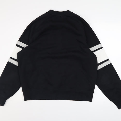 Nike Men’s Black Medium Pullover Sweatshirt Crew Neck Graphic Print