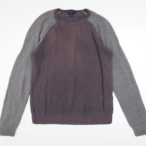 Gap Men’s Grey Cotton Crew Neck Pullover Jumper Size L