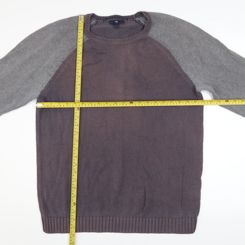 Gap Men’s Grey Cotton Crew Neck Pullover Jumper Size L